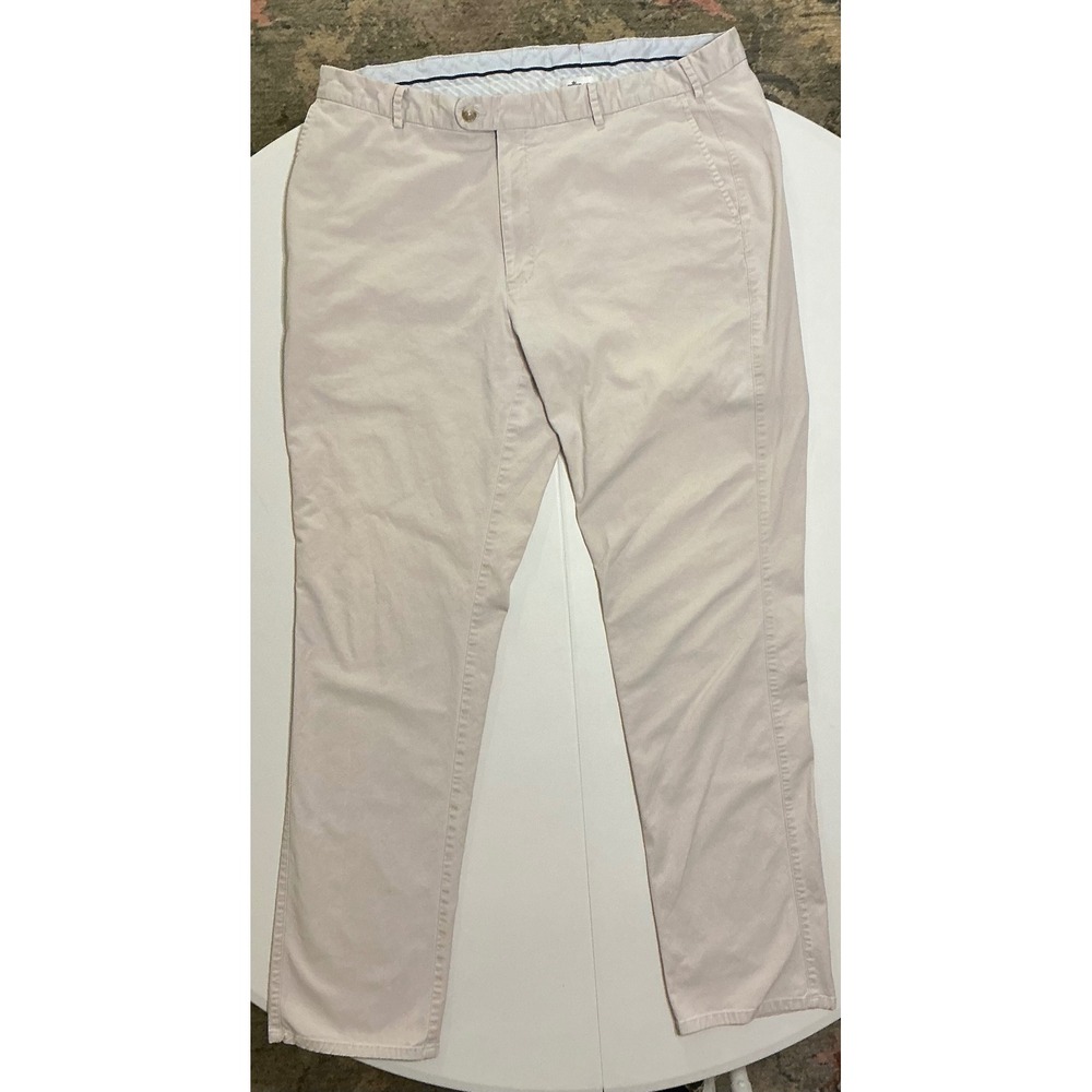 Peter Millar Chino Pants Mens‎ 40 Khaki Pima Cotton Stretch Straight Leg Preppy